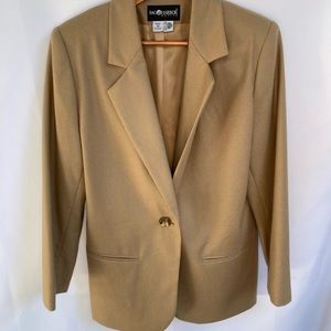 SAG HARBOR 1 Button Blazer sz 10 Petite Wool